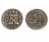 GUATEMALA. Carlos IV (1788-1808). 1799 G. 1/4 de real. (Cal.1363). (AC.90). Plata.
BC+/BC-