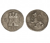 LIMA. Carlos IV (1788 - 1808). 1799. 1/4 real. (Cal.1383). (AC.110). Plata.
MBC-