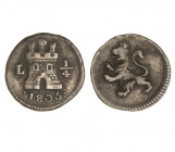 LIMA. Carlos IV (1788 - 1808). 1805. 1/4 real. (Cal.1389). (AC.116). Plata. 
MBC