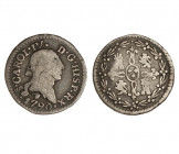 SANTIAGO. Carlos IV (1788 - 1808). 1790. 1/4 real. (Cal.1445). (AC.181). Plata. Busto de Carlos III. 
BC