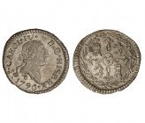 SANTIAGO. Carlos IV (1788 - 1808). 1790. 1/4 real. (Cal.1445). (AC.181). Plata. NGC 3594446-003. Busto de Carlos III. Rarísimo y más en esta conservac...