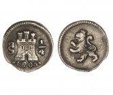 SANTIAGO. Carlos IV (1788 - 1808). 1805. 1/4 real. (Cal.1460). (AC.199). Plata. 
MBC+