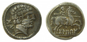 Bolscan (Huesca). Denario. Siglos II-I aC. ACIP 1413. Ar. 3,7 gr.
MBC+