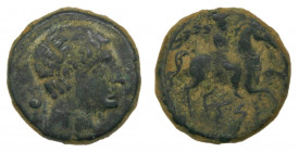 Kese (Tarragona). As. Siglo II-I aC. Símbolo ámfora. ACIP 1160. Ae. 13,4 gr.
BC+