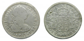 Carlos III (1759-1788). 1782/1 FF. 2 reales. Mexico. (AC.671). 6,58 gr. Ar
MBC