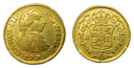 Carlos III (1759-1788). 1775 PJ. 1/2 escudo. Madrid. (AC.1262). 1,75 gr. Au. 
MBC+