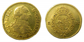 Carlos III (1759-1788). 1788 M. 1/2 escudo. Madrid. (AC.1286). 1,75 gr. Au.
MBC