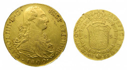 Carlos IV (1788-1808). 1800 IJ. 8 escudos. Lima. (AC.1601). 27,07 gr. Au. Rayityas de ajuste.
MBC
