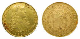 Fernando VII (1808-1833). 1810 HJ. 8 Escudos. Mexico (AC.1783). 26,98 gr. Au 
MBC