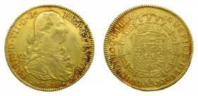 Fernando VII (1808-1833). 1819 JF. 8 Escudos. Santa fe de Nuevo Reino. (AC.1857). 26,99 gr. Au 
MBC