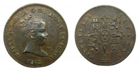 Isabel II.(1833-1868) 1842. 1 Maravedí. Segovia. (AC 35). Ae.
EBC+