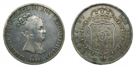 Isabel II (1833-1868). 1849 CL. 20 reales. Madrid. (AC.588). 25,88 gr. Ar.
MBC-