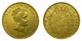 Isabel II (1833-1868). 1841 PS. 80 reales. Barcelona. (AC.707). 6,75 gr. Au.
MBC