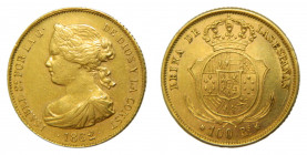 Isabel II (1833-1868). 1862. 100 reales. Sevilla. (AC.805). 8,38 gr. Au. 
MBC