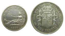 Gobierno Provisional (1868-1871). 1870 * 18-70. SNM. 1 peseta. Madrid. (AC.18) Ar.
MBC+
