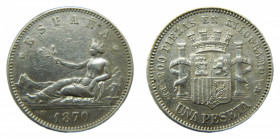 Primera República (1873-1874) 1870 * 18-73. DEM. 1 peseta. Madrid. (AC.19) Ar.
MBC+