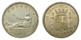 Primera República (1873-1874) 1870 * 18-74. DEM. 2 pesetas. Madrid. (AC.31) Ar.
MBC