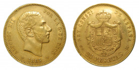 Alfonso XII (1874-1885). 1883 *18-83. MSM. 25 pesetas. Madrid (AC.87) 8,06 gr Au. 
MBC+