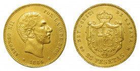 Alfonso XII (1874-1885). 1884 *18-84. MSM. 25 pesetas. Madrid (AC.89) 8,04 gr Au. Marquitas
MBC-