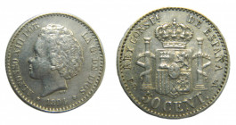 Alfonso XIII (1886-1931). 1894 *9-4. PGV. 50 céntimos. Madrid. (AC.43). 2,48 gr. Ar. Gopecito en canto.
MBC
