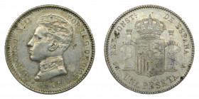 Alfonso XIII (1886-1931). 1903 *19-03. SMV. 1 peseta. Madrid. (AC.67). 5,05 gr. Ar
MBC+