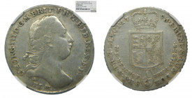 ALEMANIA. Brunswick-Luneberg-Calemberg-Hannover. 1795 PLM. 1/3 Thaler. (km#391.2) NGC Harshly Cleaned. VF Details.
VF