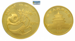 CHINA. 1984. 100 Yuan. People's Republic of China gold Panda 100 Yuan Gold. (pan-13A). (1 ounce) (Km#9). PCGS MS66
MS66
