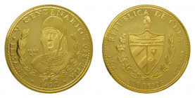 CUBA 1990. 100 pesos (km#304). 31,1 gr Au Proof. 1 oz. 500 th anniversary Discovery of America. Isabel la Católica. Acuñación de 250 piezas. Rara.
PR...