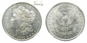 ESTADOS UNIDOS. 1881 O. New Orleans. Dólar Morgan. (km#110) Encapsulado por NGC
MS61