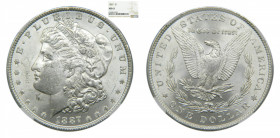 ESTADOS UNIDOS. 1887. Dólar Morgan. (km#110) Encapsulado por NGC
MS61