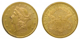 ESTADOS UNIDOS 1877. S 20 dólares. (km#74.2) 33,48 gr Au. Marquitas. Double Eagle. Liberty Head. Brillo original.
EBC-