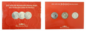 FRANCIA 2000. Set 3 monedas de 5 francos FDC. Blister oficial. (km#1222-1223-1224)
FDC