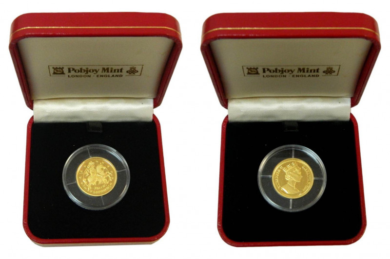 GIBRALTAR 1993. 70 ecus - 50 pounds. Elizabeth II (km#629) 6,12 gr Au 500 mls.
...