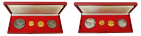 GUINEA ECUATORIAL 1978. Set 4 monedas. 10.000/5.000/2000/1000 Ekuele. (km#40-39-36-35) 20,88 gr Au. 64,3 gr Ar. Masie Biyogo presidente vitalicio. Est...