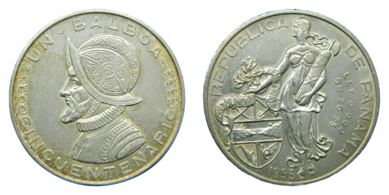 PANAMÁ. 1953. Balboa. Cincuentenario. (KM#21). Ar.
EBC