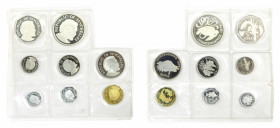 SEYCHELLES 1976. Set 10,5,1 Rupees 50,25,5,1 cents. 5 y 10 rupias plata.
PROOF