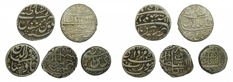Lote Afganistán 5 monedas plata a Catalogar. Siglo XIX. Ar
MBC