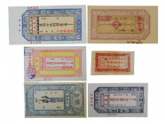 CHINA. Lote de 6 billetes, Varios años y valores. ( 1000 cash (honan) 1927 Kung jack bankonote, shan tak sing towg bank, 1000 (Honan) 1914 Chung woshi...