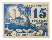 Catalunya. Ajuntament de Castelltersol. 15 cèntims. AT-770a. T-893a. 
SC-
