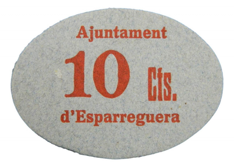 Catalunya. Ajuntament d´Esparraguera. 10 cèntims. AT-939. Cartón. Muy RARO.
SC-...