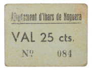 Catalunya. Ajuntament d´Ibars de Noguera. 25 cèntims. AT-1266. Escaso. 
EBC-