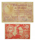 Catalunya. Ajuntament de Malgrat. 50 y 25 cèntims. 26 maig 1937. AT-1409 y AT-1412. 
MBC-/EBC