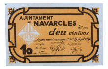 Catalunya. Ajuntament de Navarcles. 10 cèntims. 27 agost 1937. AT-1644.
SC