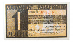 Catalunya. Ajuntament de Palafrugell. 1 pesseta. Agost 1937. AT-1742. 
EBC-
