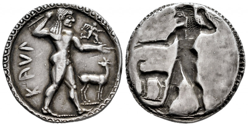 Bruttium. Kaulonia. Stater - Electrotype. 525-500 BC. (Sng Ans-142). (McClean-15...