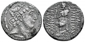 Seleukid Kingdom. Philip I Philadelphos. Tetradrachm. 93-83 BC. Antioch on the Orontes. (SNG Spaer-2800). Anv.: Diademed head to righ. Rev.: Zeus Nike...