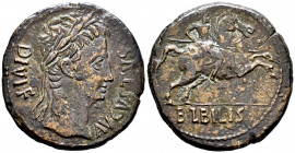 Bilbilis. Augustus period. Unit. 27 BC - 14 AD. Calatayud (Zaragoza). (Abh-276). (Acip-3016). Anv.: AVGVSTVS. DIV. F. Laureate head of Augustus right....