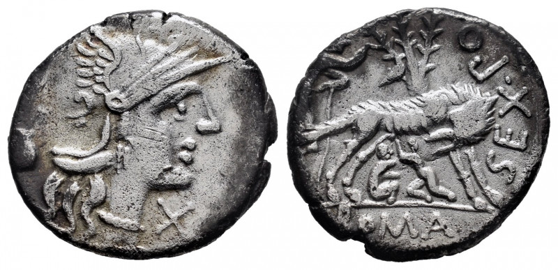 Pompeius. Sexergue Pompeius Fostulus. Denarius. 137 BC. Central Italy. (Ffc-1018...
