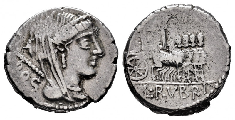Rubrius. L. Rubrius Dossenus. Denarius. 87 BC. Rome. (Ffc-1092). (Craw-348/2). (...