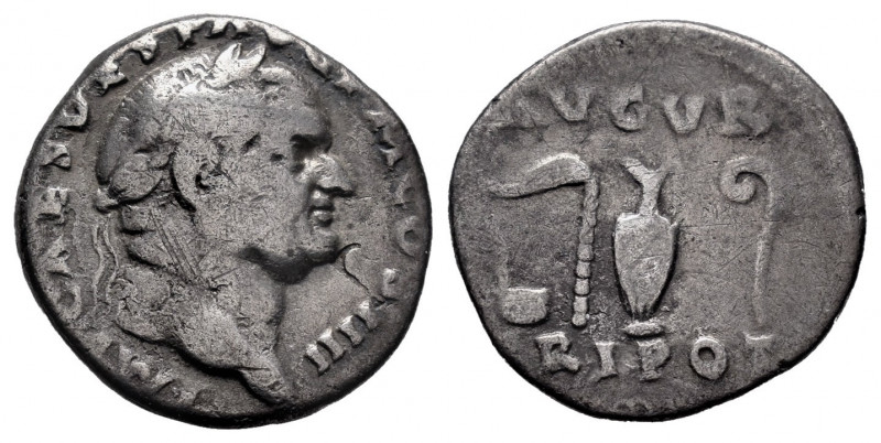 Vespasian. Denarius. 72-73 d.C. Rome. (Ric-II 1.356). (Bmcre-64). (Rsc-45). Anv....